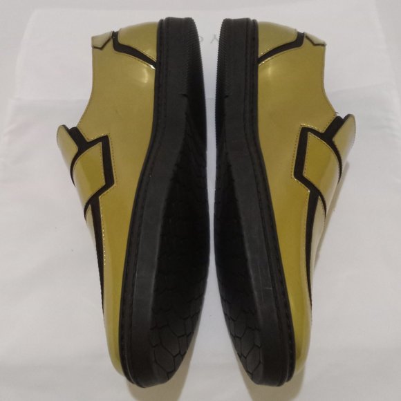 Jimmy Choo Metallic Gold Patent Leather Grove Slip-On - EU44 US11 - Picture 5 of 10